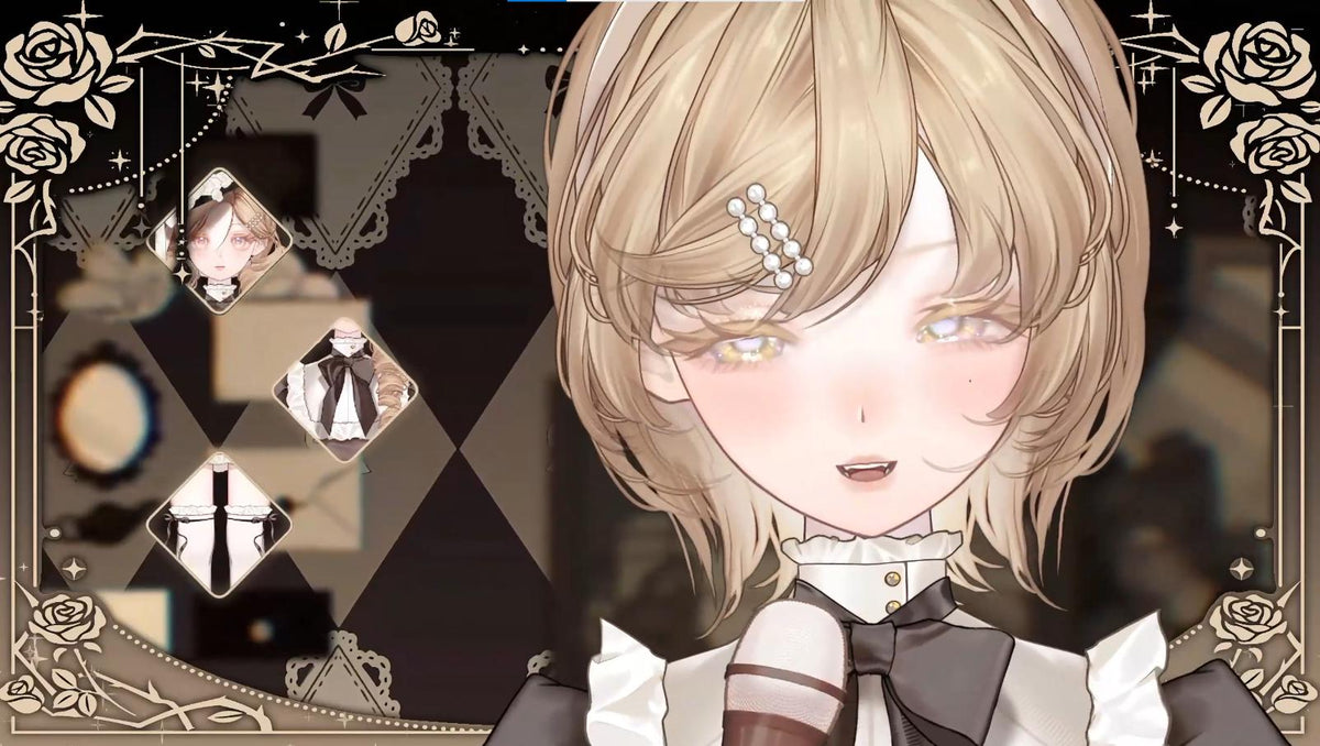 Toffee – Premade Female VTuber Model | Victorian Gothic VTuber Avatar | Ready to Use | Full Body | 22 Toggles