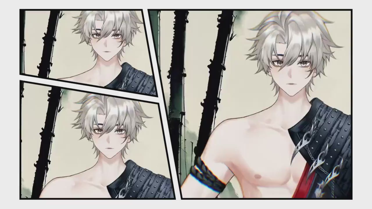 Kurobushi Live2D Vtuber Model – Warrior, Ready to Use