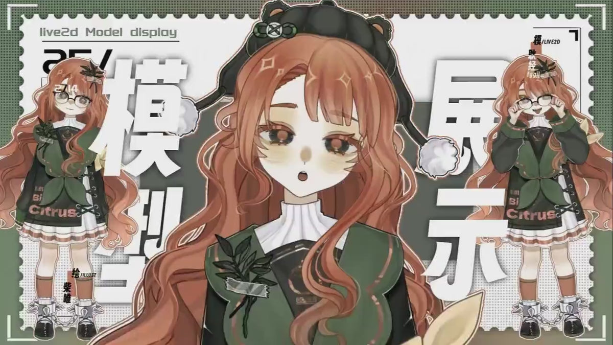 Bitter Citrus Live2D VTuber Model – Full Body, VTube Studio Ready