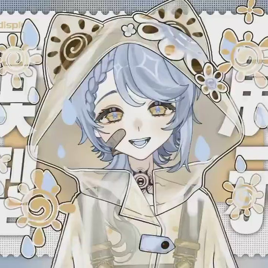 Sunshower Vtuber Model – Blue Hair, Golden Eyes, Ready to Use