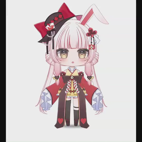 Chibi Magic Bunny VTuber Model | Rigged 2D Live2D Avatar