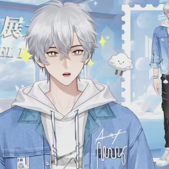 White Cloud Boy – Basic Version Live2D VTuber Model