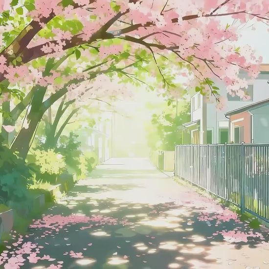 Return to Spring – Animated VTuber Background Set | 2552×1440 Loop Video | Spring / Floral / Gentle Scene