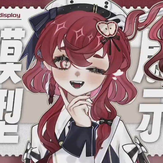 Red-Haired Gothic Academy Vtuber Model – Fully Rigged for Vtube Studio