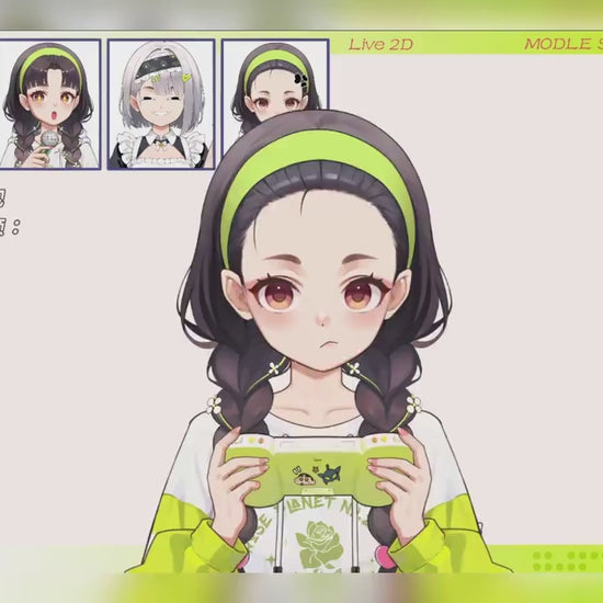 Live2D Vtuber Model – MeowLime, 2 Outfits, Ready to Stream