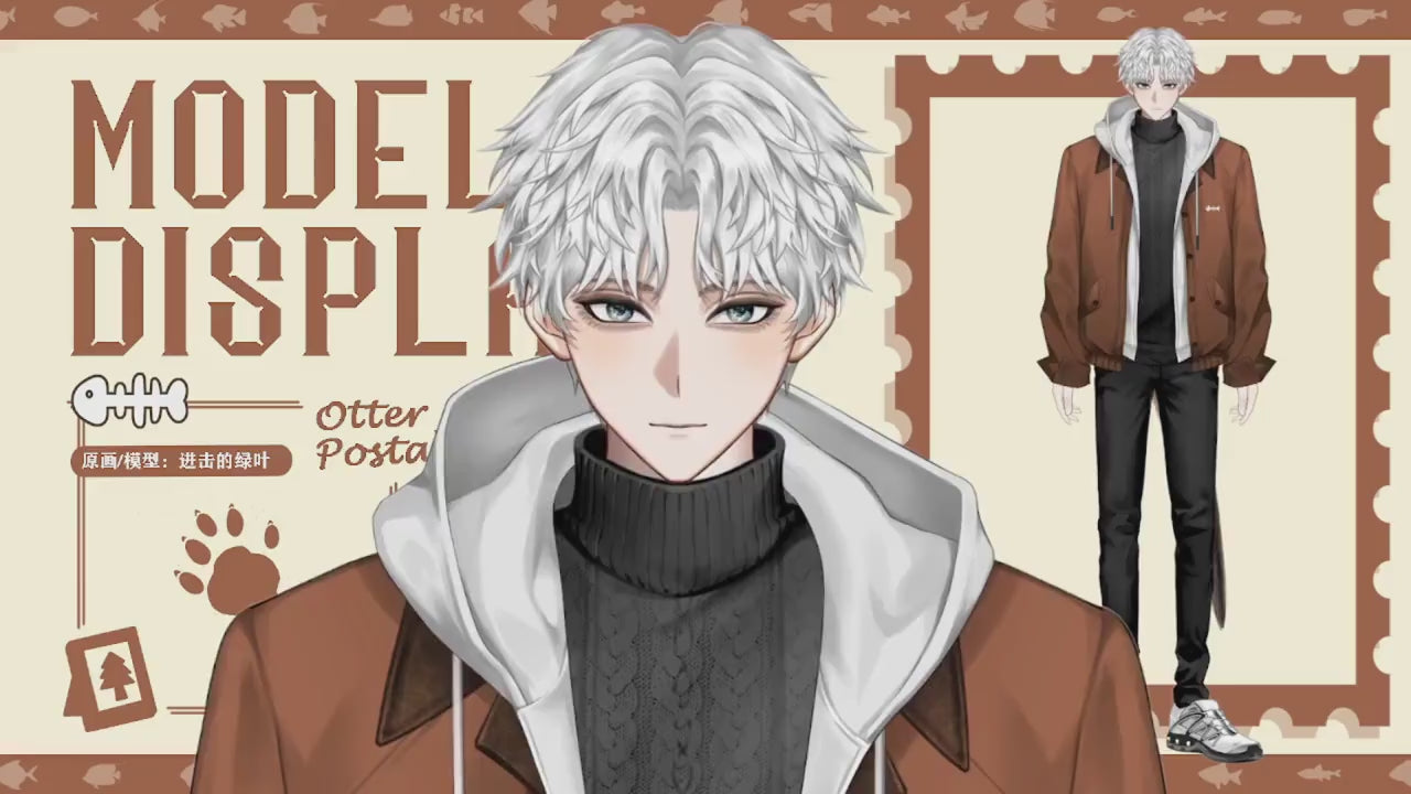 Live2D Vtuber Model – Beast-Ear Salaryman, Full Body Rig