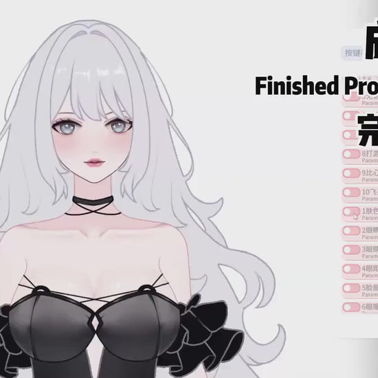 Big sister type 002 VTuber Model – Full Body Live2D, 10 Toggles (PSD File)