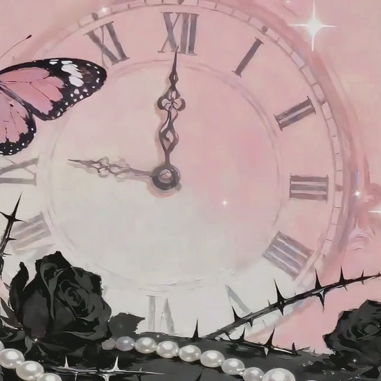 Gothic Garden of Time – Animated VTuber Background Set | 2.5K Resolution Loop Videos | Gothic / Dark / Romantic